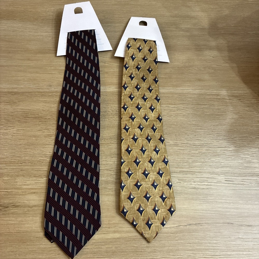 Bill Blass Black Label Men's Ties Lot of‎ Two 100% Silk Neck Tie